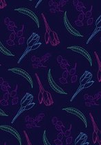 Floral Pattern Adult Coloring Notebook