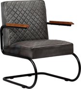 Luxe Fauteuil Leer (Incl LW anti kras viltjes)   - Loungestoel - Lounge stoel - Relax stoel - Chill stoel - Lounge Bankje - Lounge Fauteil