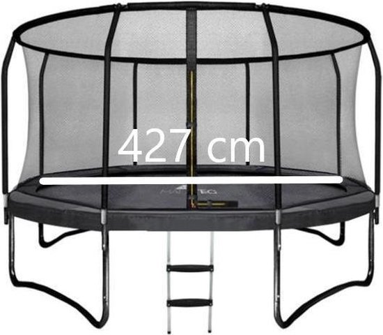 EASTWALL trampoline met veiligheidsnet diameter 427 - EU veiligheidskeurmerk -... |