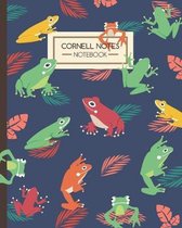 Cornell Notes Notebook: Cute Frogs Cartoon Cover - Cornell Note Taking System - Gift Idea for Kids, Teens, Men, Women (8''x10'' 120 Pages)