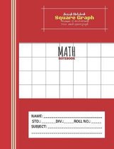 Amiesk Notebook - Math Notebook - Square graph pages - 7x10 1inch square graph -140 pages (7.44 x 9.69 inch)