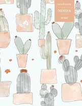 Cornell System Notes 110 Pages: Cactus Notebook for Professionals and Students, Teachers and Writers - Succulent Llama Pattern