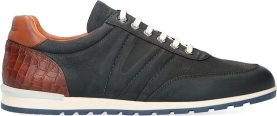 Van Lier - Heren - Zwarte nubuck sneakers - Maat 40 | bol