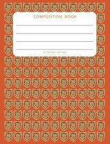 Retro Cat Pattern - Composition Book: College Ruled - 200 pages - 100 Sheets - 7.44''x 9.69''