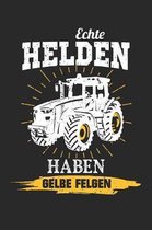 Echte Helden Haben Gelbe Felgen: A5 Punkteraster - Notebook - Notizbuch - Taschenbuch - Journal - Tagebuch - Ein lustiges Geschenk f�r Freunde oder di