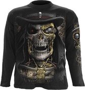 Spiral Longsleeve shirt -L- STEAM PUNK REAPER Zwart