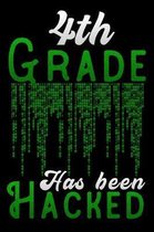 4th grade has been hacked: for white hackers hacking lover Lined Notebook / Diary / Journal To Write In for Back to School gift for boys, girls,