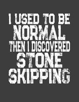 I Used To Be Normal Then I Discovered Stone Skipping: College Ruled Composition Notebook