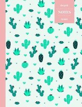 Dot Grid Notes 110 Pages: Cactus Floral Notebook for Professionals and Students, Teachers and Writers - Succulent Pattern -