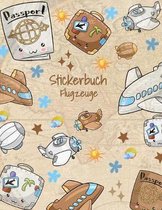 Stickerbuch Flugzeuge: Stickeralbum leer, Sticker Sammelalbum, extradickes Stickerheft Luftballons