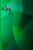 May Birthday Month: Birthstone: Emerald: 6x9 College Ruled Notebook