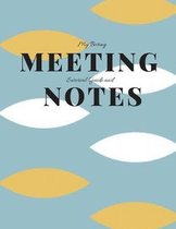 My Boring Meeting Survival Guide and Notes: 8.5x11 Meeting Notebook and Puzzle Book