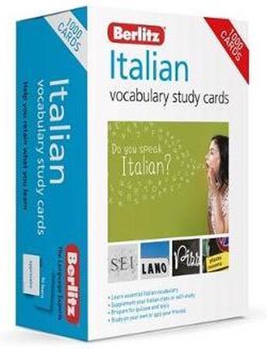 Afbeelding van het spel Berlitz Italian Vocabulary Study Cards
