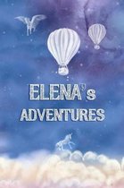 Elena's Adventures: A Softcover Personalized Keepsake Journal for Baby, Cute Custom Diary, Unicorn Writing Notebook with Lined Pages