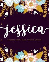 Jessica: Notebook - Libreta - Cahier - Taccuino - Notizbuch: 110 pages paginas seiten pagine