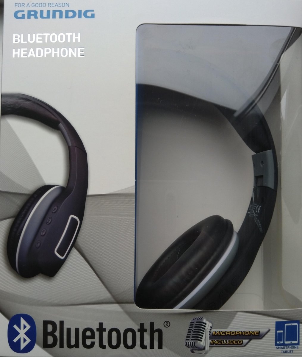 Grundig bluetooth koptelefoon opvouwbaar stereosound oplaadbaar zwart