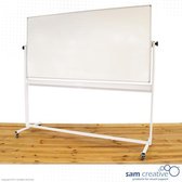 Kantelbord Pro Series Verrijdbaar 120x240 cm | Verrijdbaar Whiteboard | Dubbelzijdig Pro Whiteboard | Draaibaar Whiteboard | sam creative whiteboard