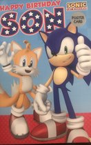 Sonic verjaardagskaart poster "happy birthday Son"