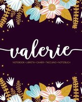 Valerie: Notebook - Libreta - Cahier - Taccuino - Notizbuch: 110 pages paginas seiten pagine