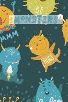 Monsters: CUTE Notebook/Sketchbook: Wide Ruled (6 x 9), Perfect for Notes, Doodling, Sketching and Writing, 109 Pages