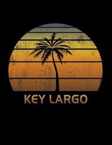 Key Largo: Florida Notebook Lined Wide Ruled Paper For Taking Notes. Stylish Journal Diary 8.5 x 11 Inch Soft Cover. For Home, Wo