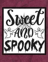 Sweet And Spooky: Great Halloween Coloring And Sketchbook for Primary School Kids 5 To 7 Years Old With Big Not-So-Scary Pictures To Tra