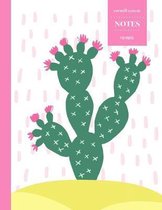 Cornell System Notes 110 Pages: Cactus Notebook for Professionals and Students, Teachers and Writers - Succulent Llama Pattern