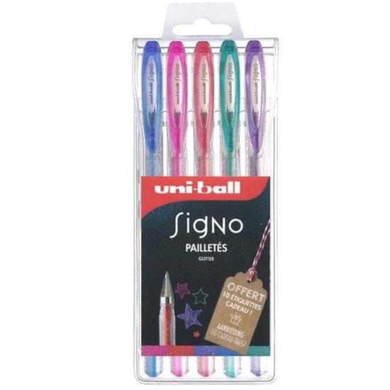 Uni Signo Gelpen Glitter 5 Set 1 mm