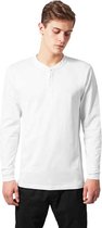 Urban Classics Longsleeve shirt -S- Basic Henley Wit