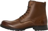 JACK & JONES Heren Veterboots - Cognac - Maat 42