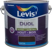 Levis Duol - Hout Buiten - Primer & Lak - Satin - Notenbruik - 2.5L