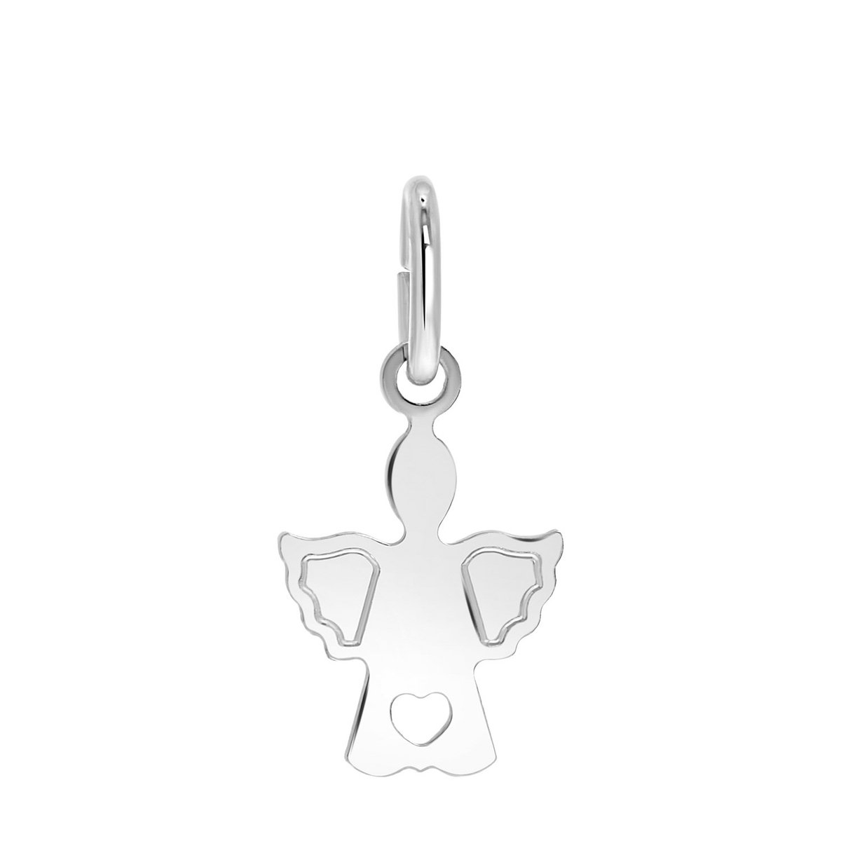 Lucardi Dames Zilveren hanger engel - Hanger - 925 Zilver - Zilverkleurig