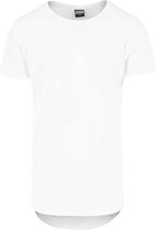 Urban Classics Heren Tshirt -S- Long Back Shaped Slub Wit