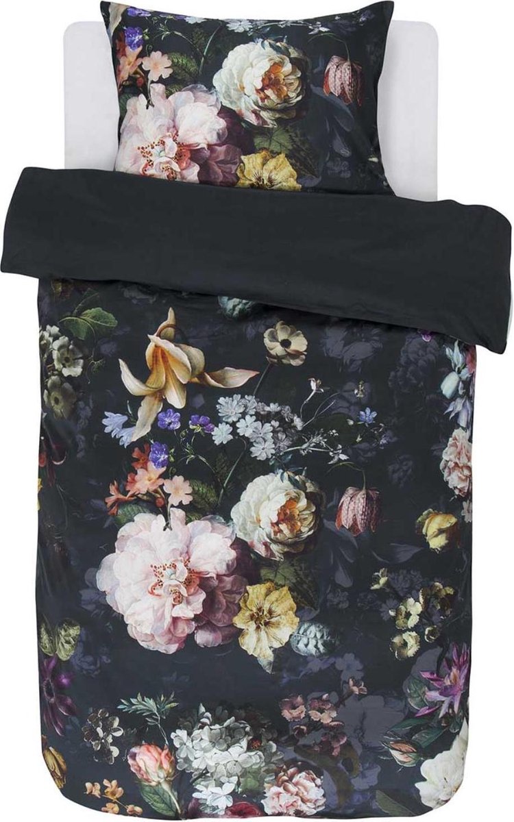 Essenza Fleur Dekbedovertrek Nachtblauw Lits-Jumeaux XL – 260x200 220 cm