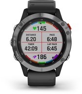 Garmin Fenix 6 Solar - Multisport horloge - 47 mm - Zilver/zwart