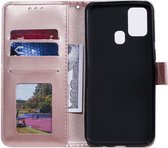 Huawei P Smart 2020 Portemonnee Hoesje Met Mandala Roze Goud