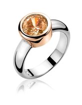 ZINZI zilveren ring róse verguld champagne ZIR050CR