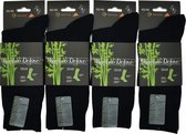 Heren Bamboe sokken - Extra Kwaliteit - met Invista Lycra - 4 paar - mannen maat 40-46 - kleur: donker blauw/marine
