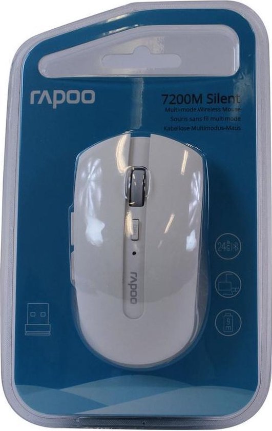 Rapoo 7200M - Computermuis - Draadloos - Wit | Bestel nu!