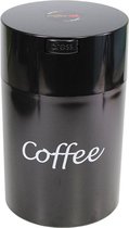 CoffeeVac 1.85L - 500g - Koffie bewaarbus luchtdicht - Zwart met opdruk