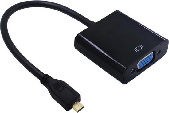 het internet spier wolf Micro HDMI naar VGA adapter / zwart - 0,15 meter | bol.com