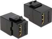 Keystone module HDMI (v) - HDMI (v) - versie 2.0 (4K 60Hz) / zwart