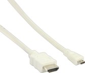 Valueline Vlmb34700w10 High Speed Hdmi-kabel met Ethernet Hdmi-connector - Hdmi Micro-connector 1,00 M Wit