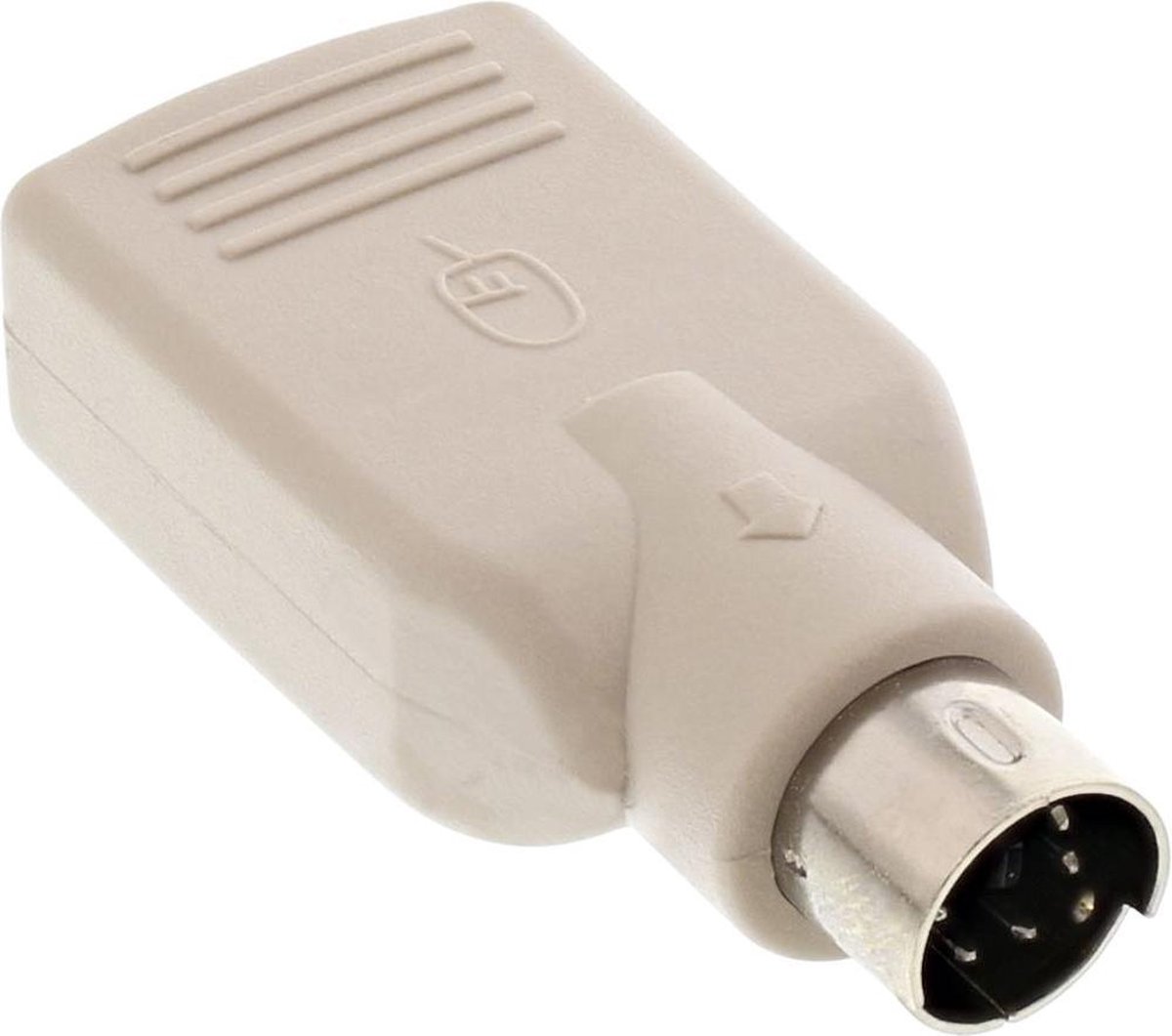 Adaptateur USB Vers PS/2 (mini DIN 6 Broches) - Pour Connecter Anciens Claviers Et Souris Sur Ports USB