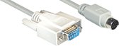 Transmedia Mini DIN 8-pins naar 9-pins SUB-D kabel voor Wacom drawing board en oudere camera's / beige - 1,8 meter