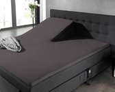 Hoogwaardige Percale Katoen Splittopper Lits-Jumeaux Hoeslaken Antraciet | 160x200 | Ademend En Zacht | Duurzaam
