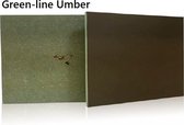 MusPaneel Green-line - toplaag kleur Umber (bruin) - 15x15 cm 2-pack - schilderpaneel
