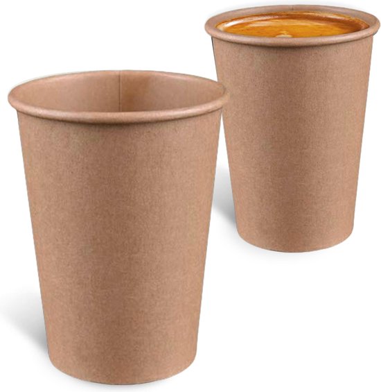 BIO Koffiebeker karton 70,3mm 180ml 7oz vendingcup Wit