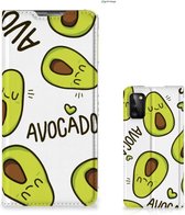 Mobiel Bookcase Valentijn Cadeautje Haar Samsung Galaxy A41 Smart Cover Hoesje Avocado Singing