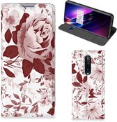 Étui pour téléphone portable OnePlus 8 Bookcase Aquarelle Fleurs